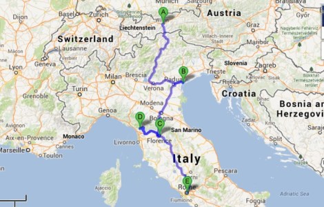 Innsbruck to Rome